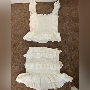 Do+Be White Mini Skirt Set